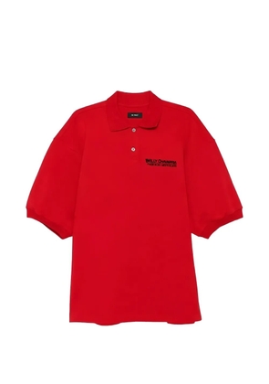 Willy Chavarria Football oversized polo shirt - Red