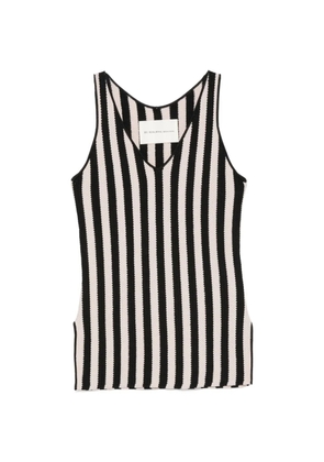 By Malene Birger Hallie striped V-neck top - Black
