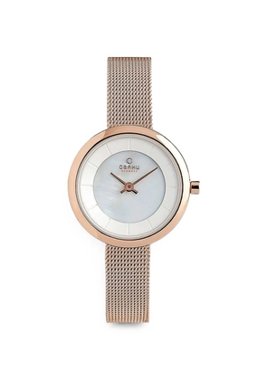 OBAKU Stille mesh-bracelet 26mm watch - Silver