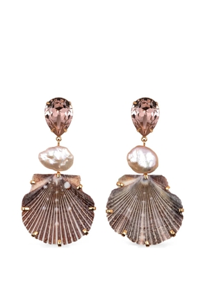 Jennifer Behr Moray shell-pendant earrings - Pink