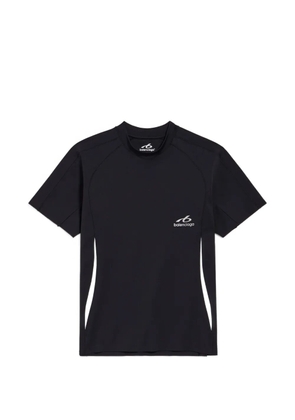 Balenciaga logo-print panelled T-shirt - Black