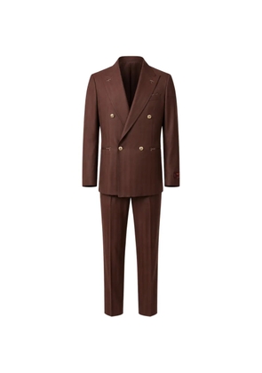 FRANZESE COLLECTION double-breasted wool suit - Brown