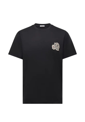 Moncler double logo-patch T-shirt - Black