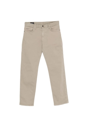 Emporio Armani logo-patch five-pocket jeans - Neutrals