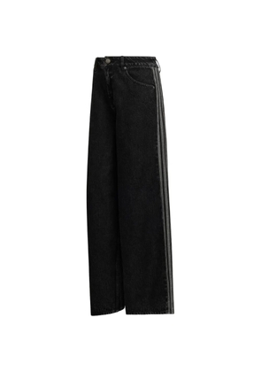 adidas Firebird Adilenium side-stripe wide-leg jeans - Black