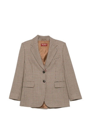 Max Mara houndstooth single-breasted blazer - Neutrals
