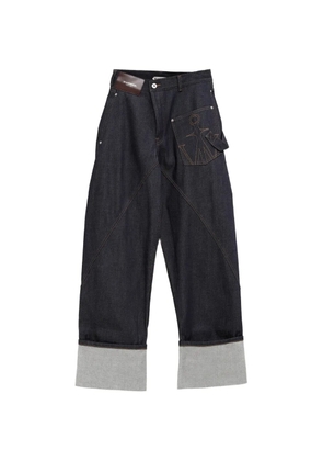 JW Anderson turned-up wide-leg jeans - Blue
