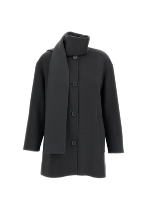 'S Max Mara scarf-detail wool coat - Grey
