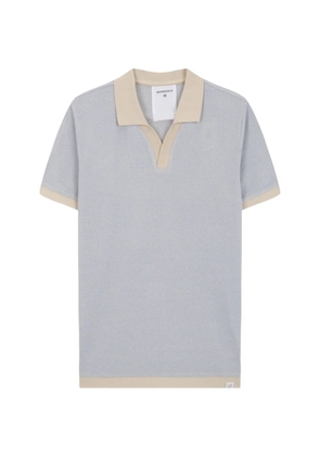 NOWADAYS open-collar waffle-knit T-shirt - Grey