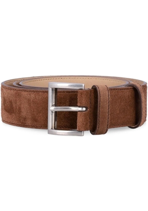 Prada triangle-logo belt - Brown