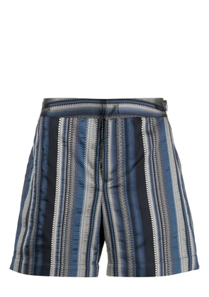 Orlebar Brown Bulldog stripe-print swim shorts - Blue
