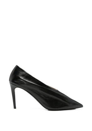 KHAITE Miriam leather heeled pumps - Black