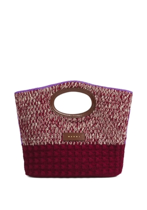 Marni red wool Knotty crochet clutch