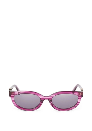 Off-White Eyewear Sparks logo-plaque cat-eye sunglasses - Purple