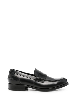 VELA SHOP leather penny-slot loafers - Black