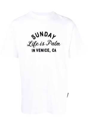 Palm Angels Sunday logo-print T-shirt - White
