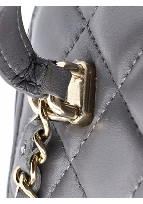 CHANEL Pre-Owned Classic Top Handle Vanity Case with Chain Quilted Lambskin Small crossbody bag - Grey