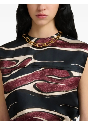 Marni carabiner-link chain necklace - Gold