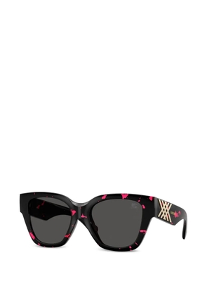 Burberry Eyewear splatter-print square-frame sunglasses - Black