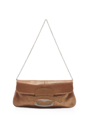 Tod's Vintage Chain crystal-embellished flap shoulder bag - Neutrals