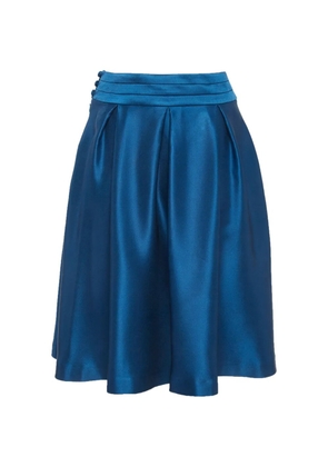 Celine Pre-Owned pleated A-line mini skirt - Blue