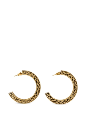 Roberto Cavalli snake-scale hoop earrings - Gold