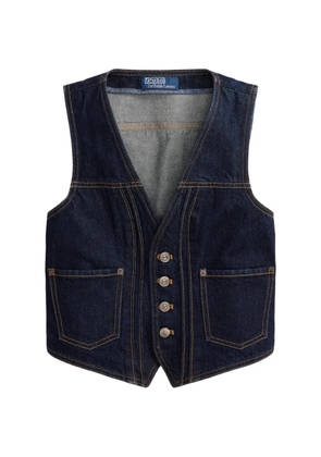 Polo Ralph Lauren v-neck denim waistcoat - Blue