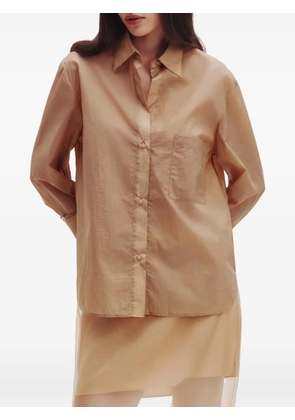 TWP sheer button-up shirt - Neutrals