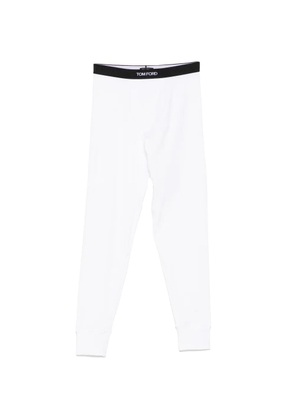 TOM FORD logo-waistband long johns - White