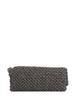 Hibourama Aurora crystal-embellished clutch bag - Grey