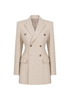 WARDROBE.NYC double-breasted contour blazer - Neutrals