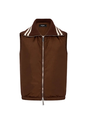 DSQUARED2 hybrid studded cropped vest - Brown
