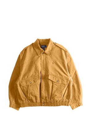Polo Ralph Lauren logo-embroidered elasticated-hem bomber jacket - Yellow
