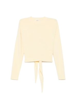 VICOLO cut-out tie-fastening sweater - Yellow