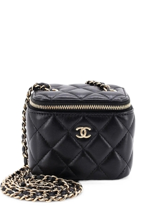 CHANEL Pre-Owned Classic Vanity Case with Chain Quilted Lambskin Mini crossbody bag - Black
