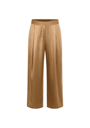 The Sei satin-finish pleated trousers - Neutrals