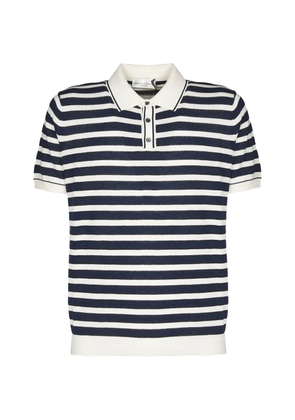 Roberto Collina striped short-sleeve polo shirt - Blue