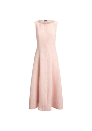 Polo Ralph Lauren striped linen midi dress - Pink