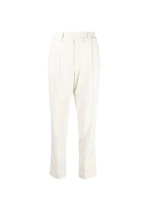 Brunello Cucinelli elasticated-waistband trousers - White