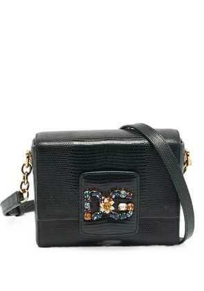 Dolce & Gabbana Pre-Owned DG Millennials lizard-embossed crossbody bag - Green
