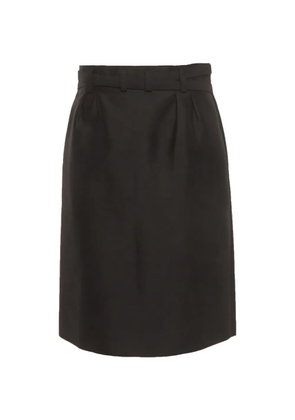 Celine Pre-Owned belted pencil midi skirt - Black
