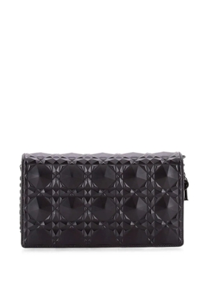 Christian Dior Pre-Owned Lady Dior Chain Pouch Diamond Motif Cannage Calfskin crossbody bag - Black