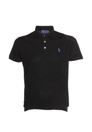 Ralph Lauren Vintage Purple Label piqué-texture polo shirt - Black