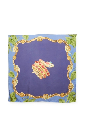 Bvlgari Pre-Owned Serpenti jewellery-print scarf - Blue