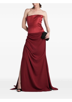Alex Perry strapless draped maxi dress - Red