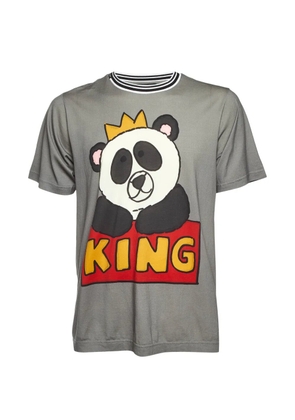 Dolce & Gabbana Pre-Owned Panda King graphic T-shirt - Grey