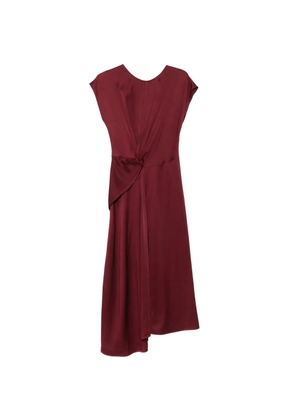 Victoria Beckham twist-detail asymmetric-hem dress - Red