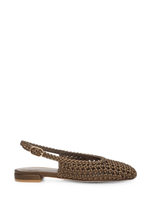 Stuart Weitzman Marina woven slingback pumps - Brown