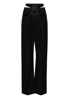 Seen Users Wrapped In Roses tailored trousers - Black