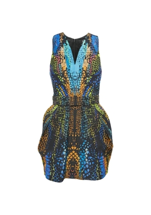 Alexander McQueen Pre-Owned graphic-print mini dress - Blue